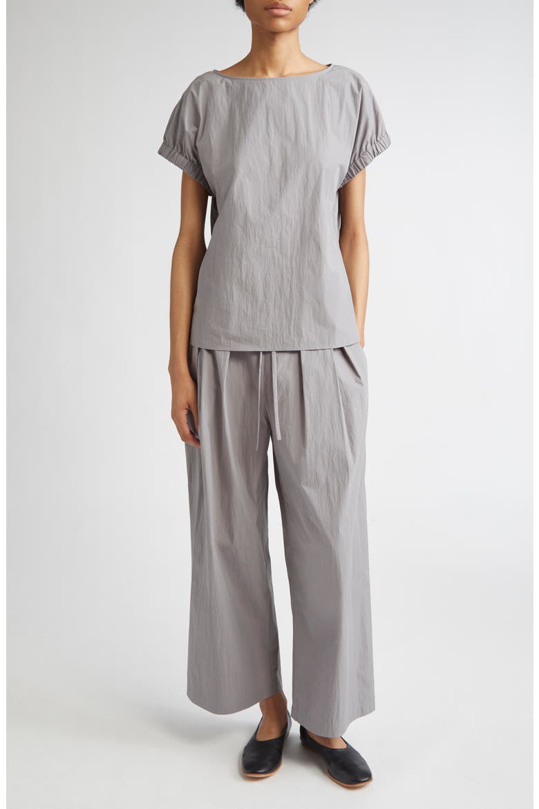 Dean Tie Waist Ankle Wide Leg Pants, Alternate, color, TITANIUM