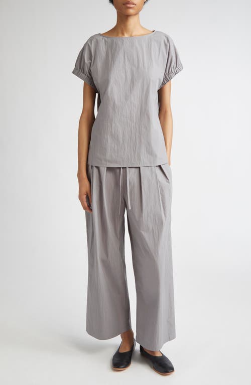 Lafayette 148 New York Dean Tie Waist Ankle Wide Leg Pants In Gray