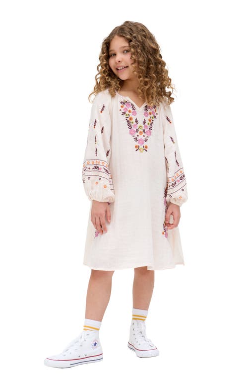 Raffya Kids Lavender Dress In Sand