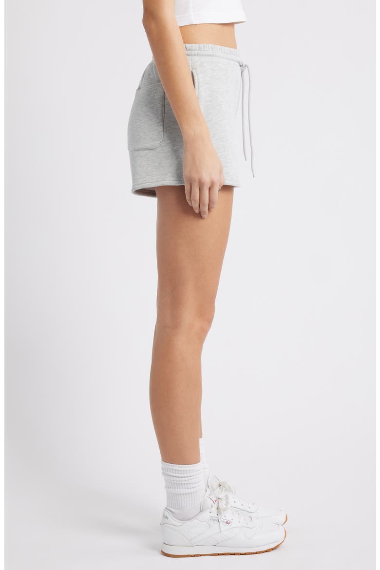 Cotton Blend Drawstring Sweat Shorts, Alternate, color, GREY