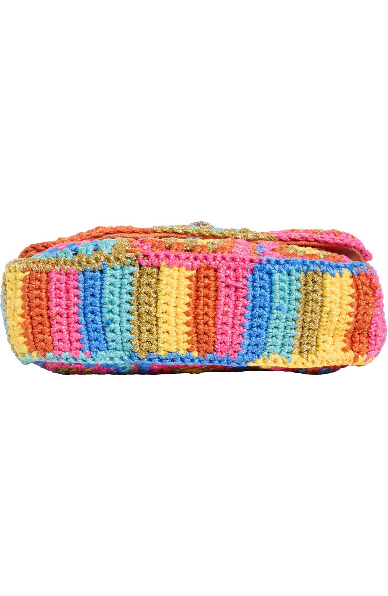 Kurt Geiger London Medium Kensington Crochet Crossbody Bag, Alternate, color, Aqua Multi