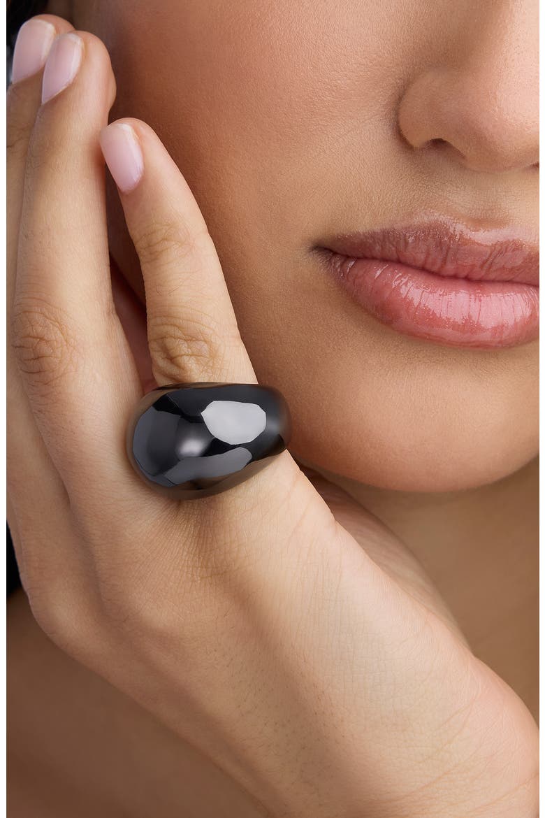 Dylan Dome Ring, Alternate, color, HEMATITE