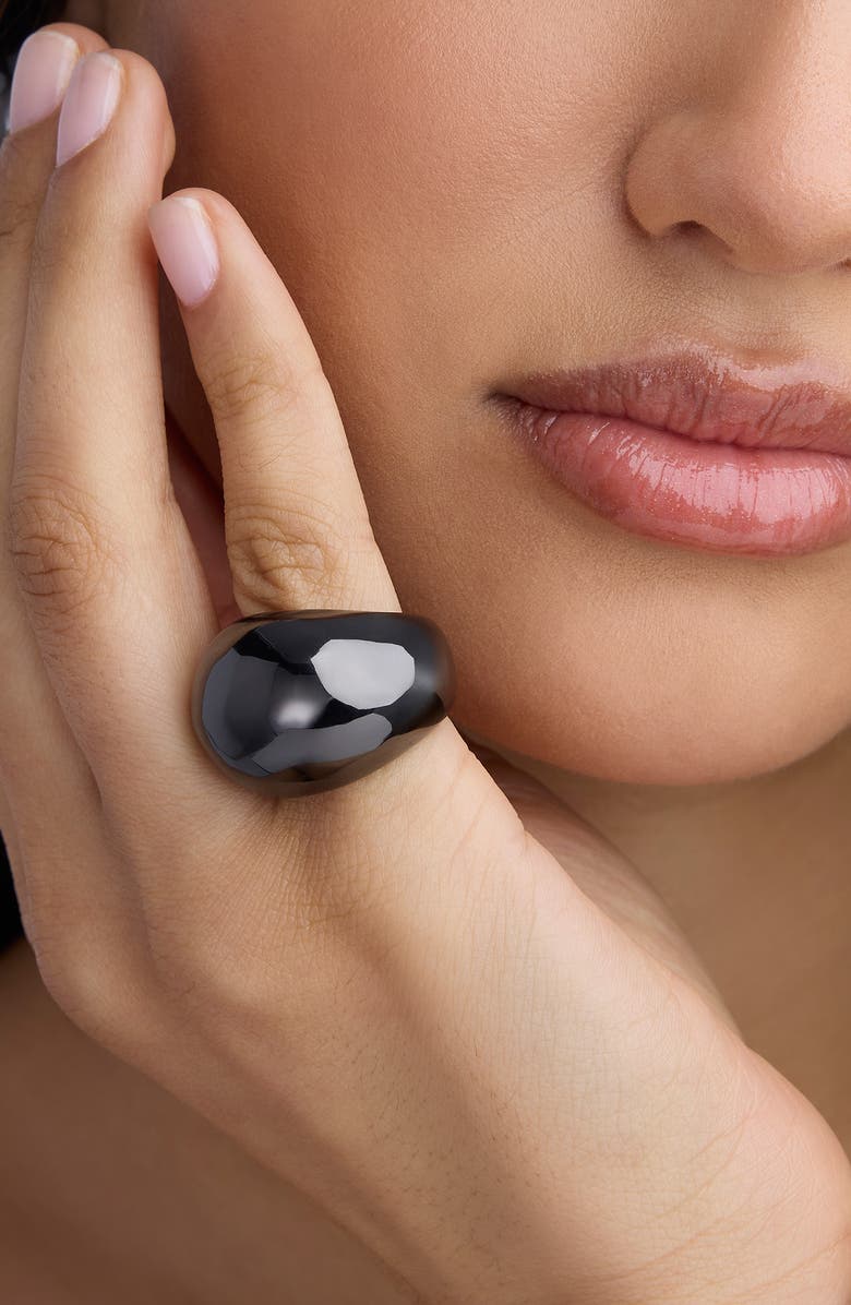 Jennifer Fisher Dylan Dome Ring, Alternate, color, Hematite