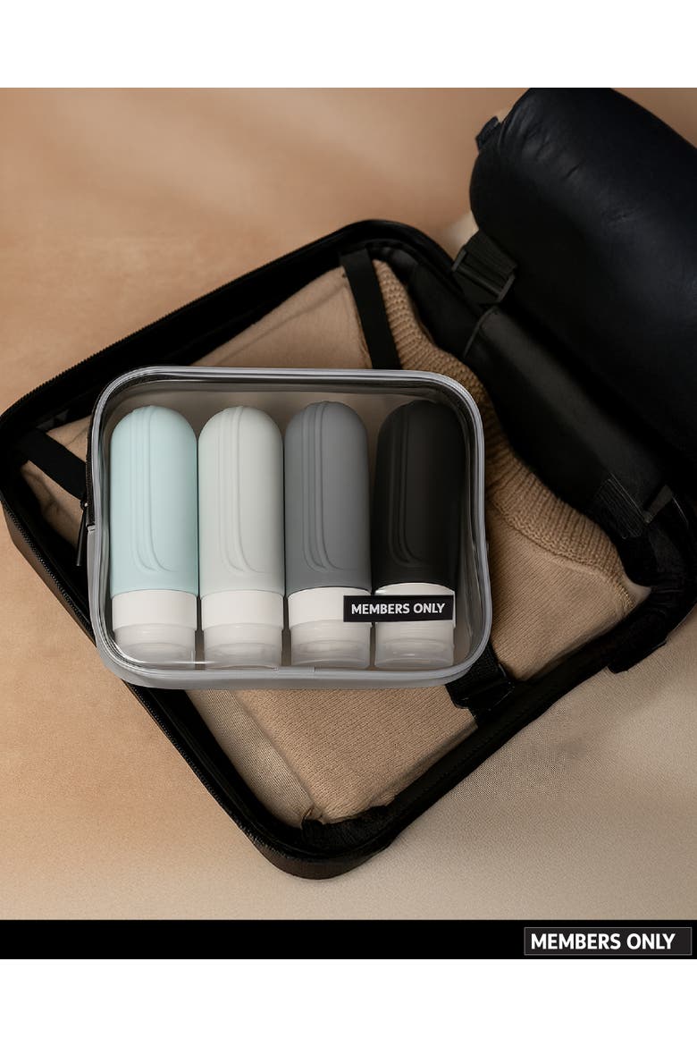 Silicone Travel Bottle Set, 4 Pack, Alternate, color, Multicolor