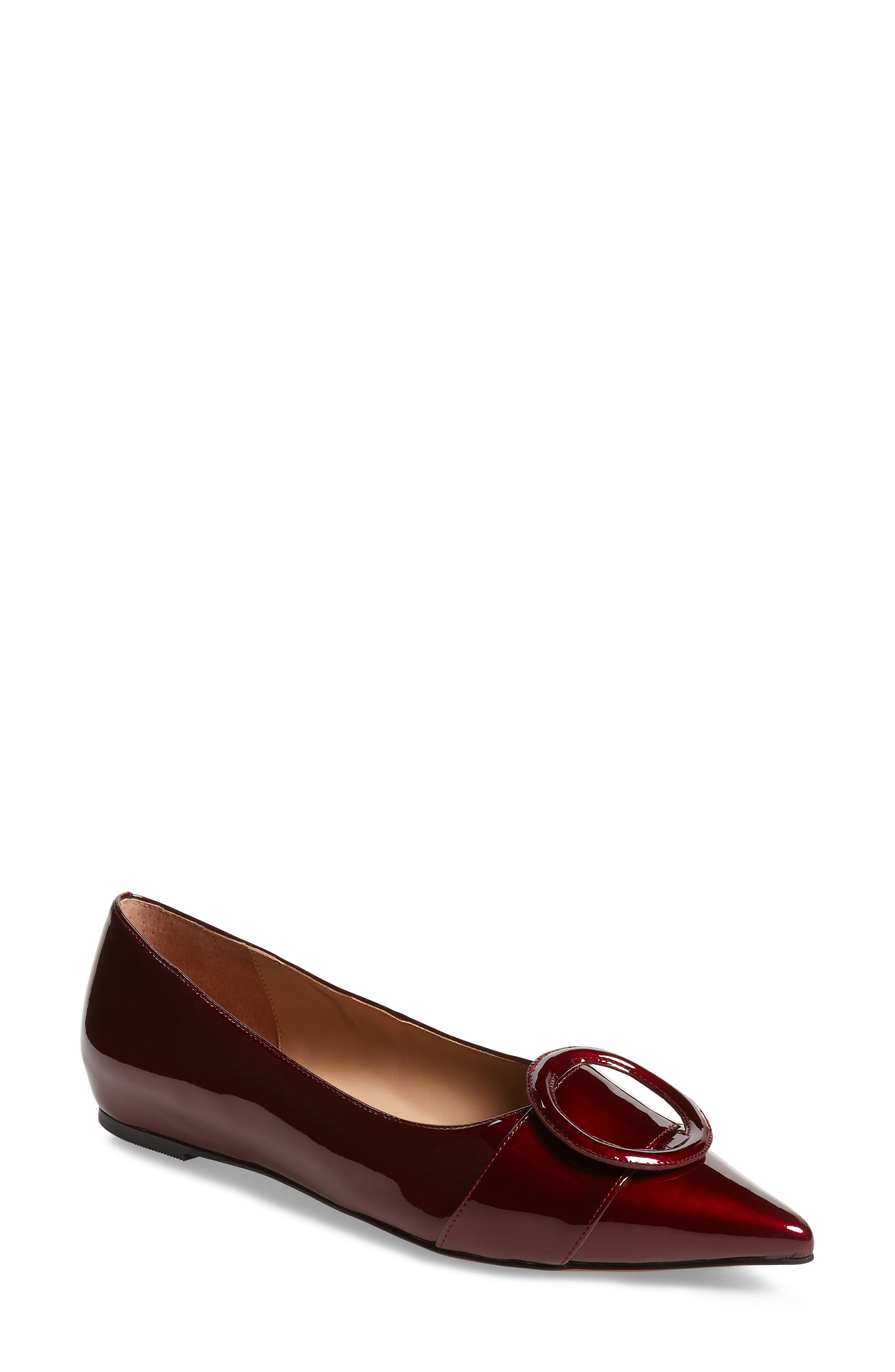 Niola Skimmer Flat, Main, color, BURGUNDY PATENT LEATHER