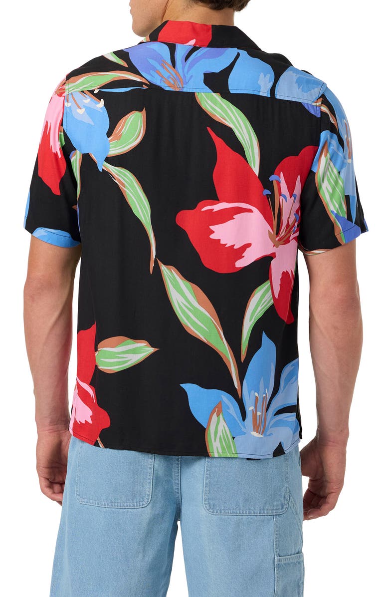 O'Neill Relaxed Fit Floral Camp Shirt, Alternate, color, Blue