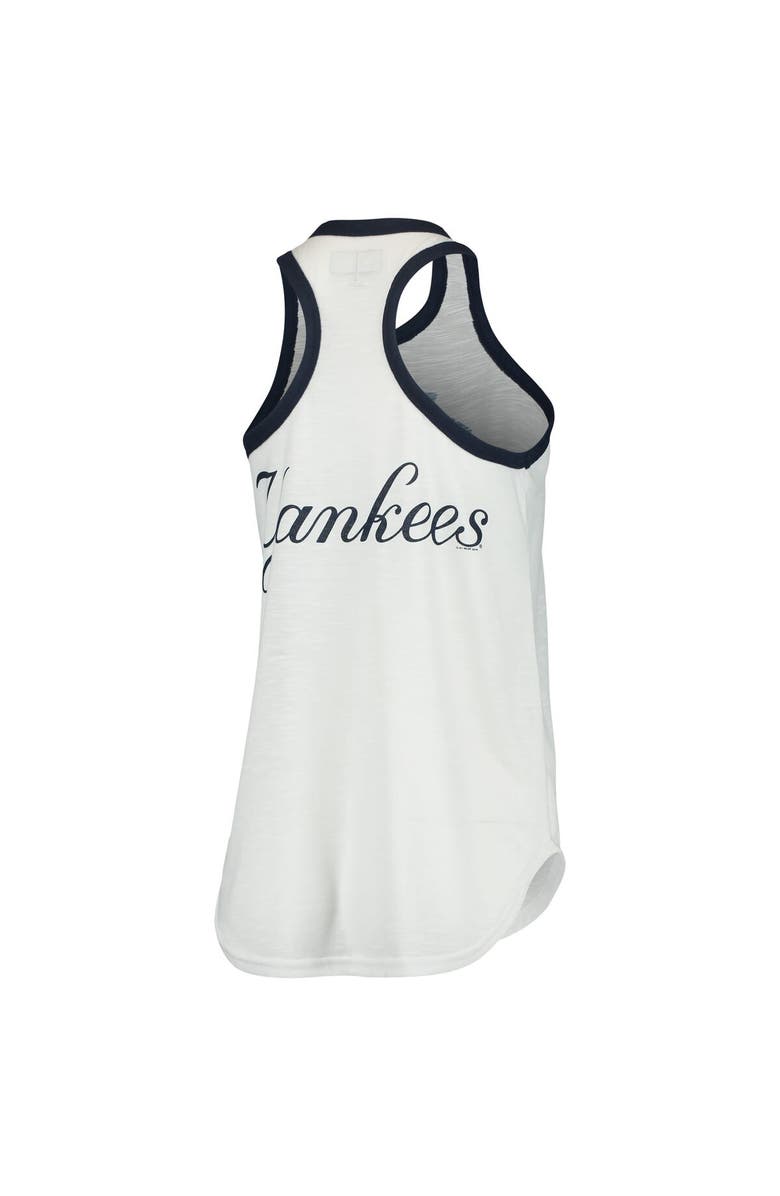 G-III 4HER BY CARL BANKS Women's G-III 4Her by Carl Banks White New York Yankees Tater Racerback Tank Top, Alternate, color, 