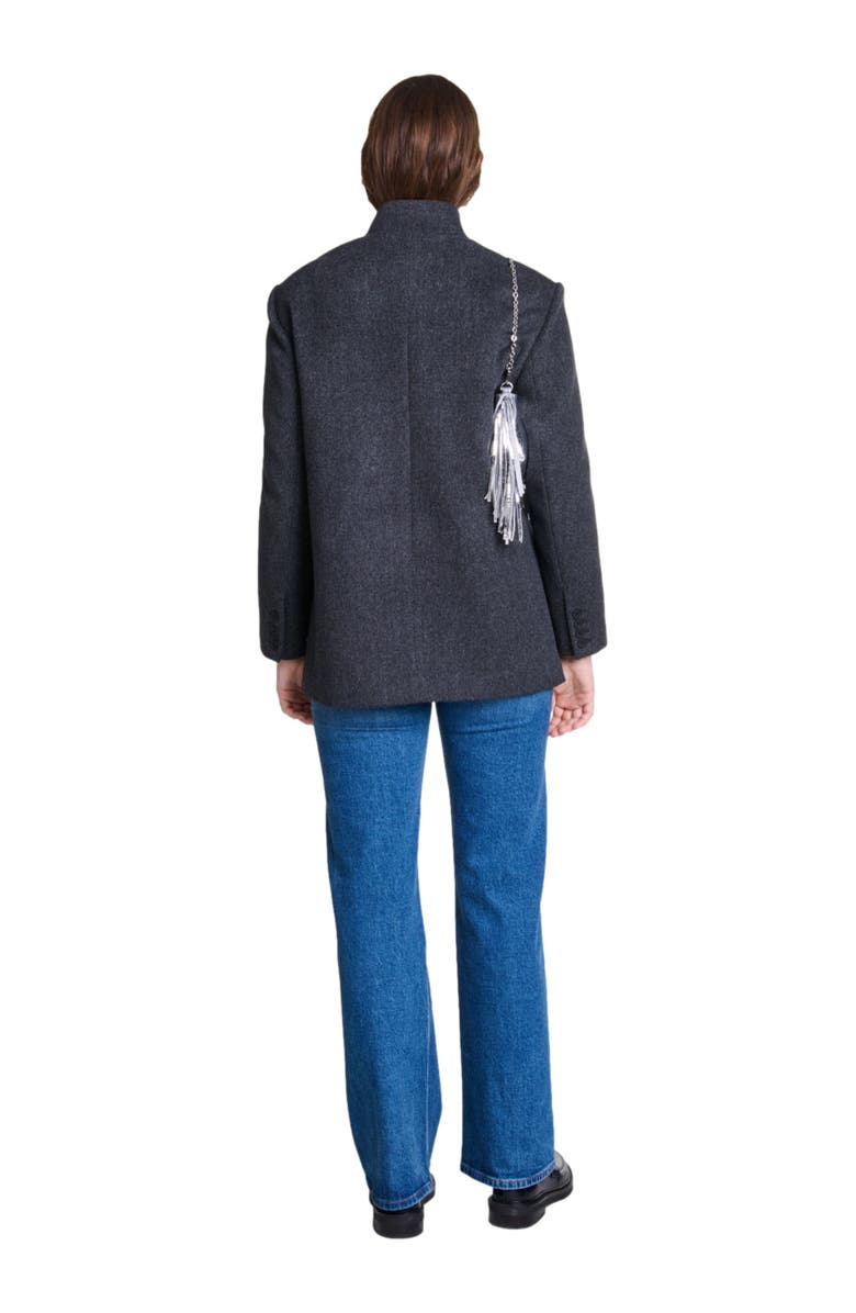 maje Cropped wool coat, Alternate, color,