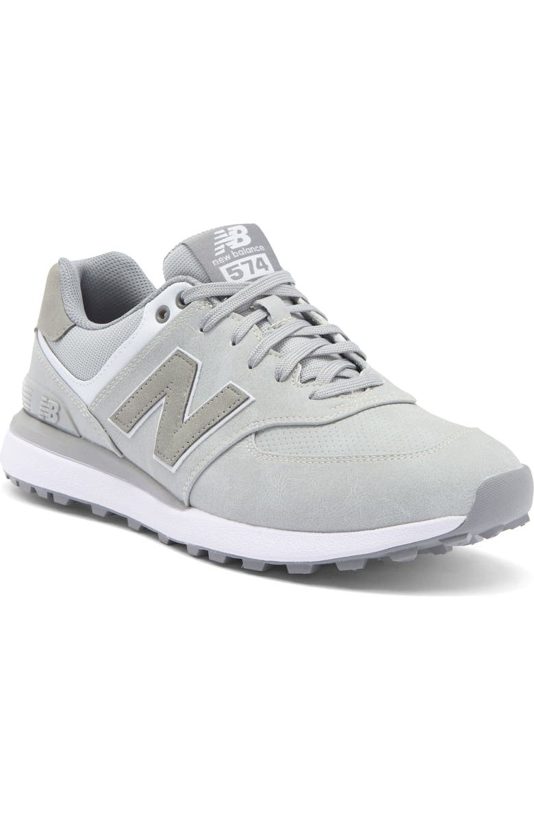 NEW BALANCE GOLF 574 Greens V2 Spikeless Golf Shoe, Main, color, Light Grey
