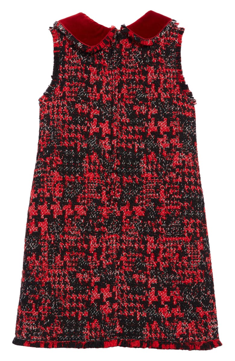 Dolce&Gabbana Velvet & Tweed Dress, Alternate, color, 