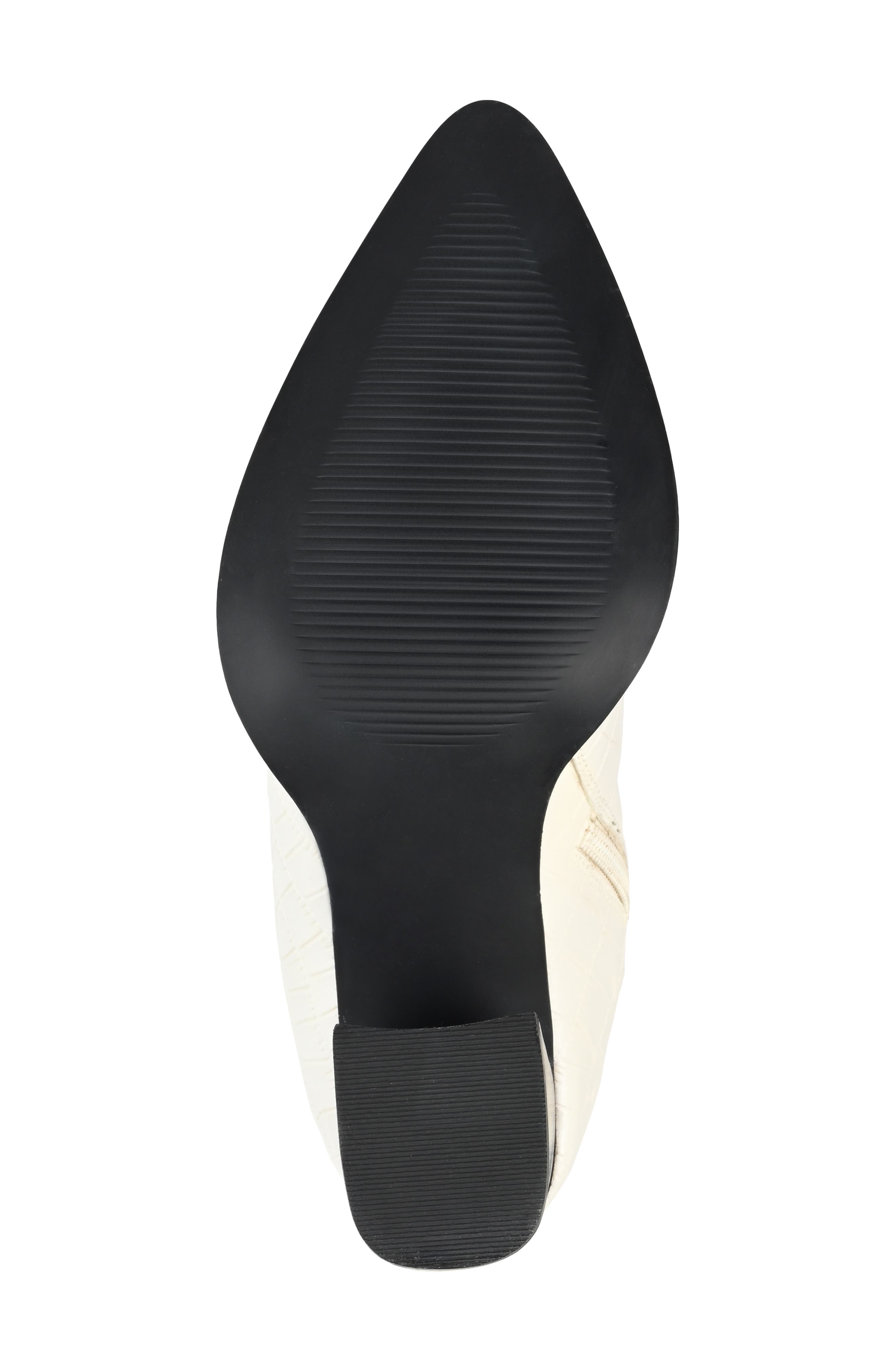 Journee Signature Laila Leather Boot, Alternate, color, Off White