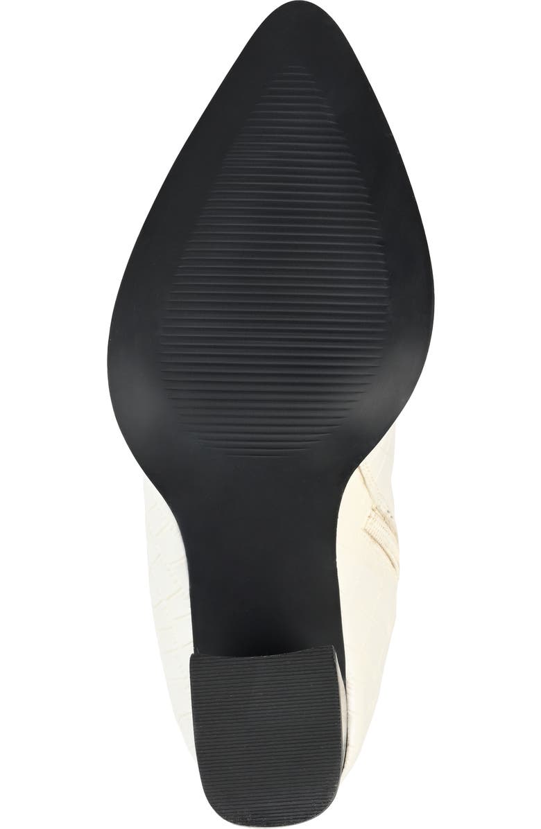 Journee Signature Laila Leather Boot, Alternate, color, Off White