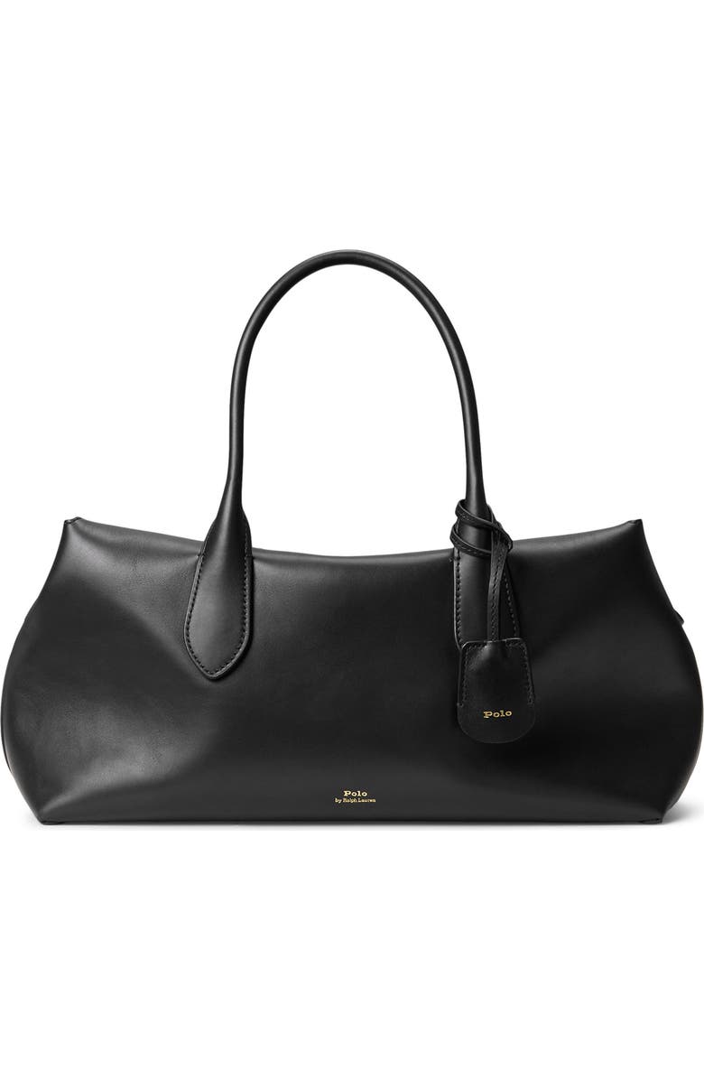 Polo Ralph Lauren Bellport Leather Satchel, Main, color, Black