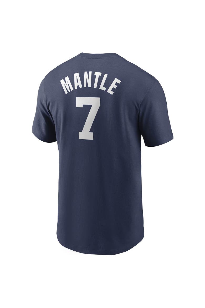 Men's Nike Mickey Mantle Navy New York Yankees Cooperstown Collection Name & Number T-Shirt, Alternate, color, Navy