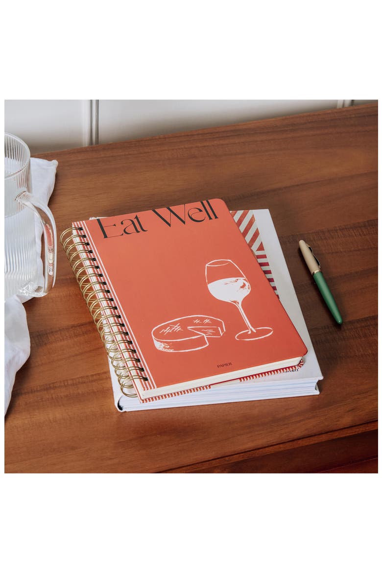 Eat Well Spiral Recipe Journal, Alternate, color, MEDIUM ORANGE