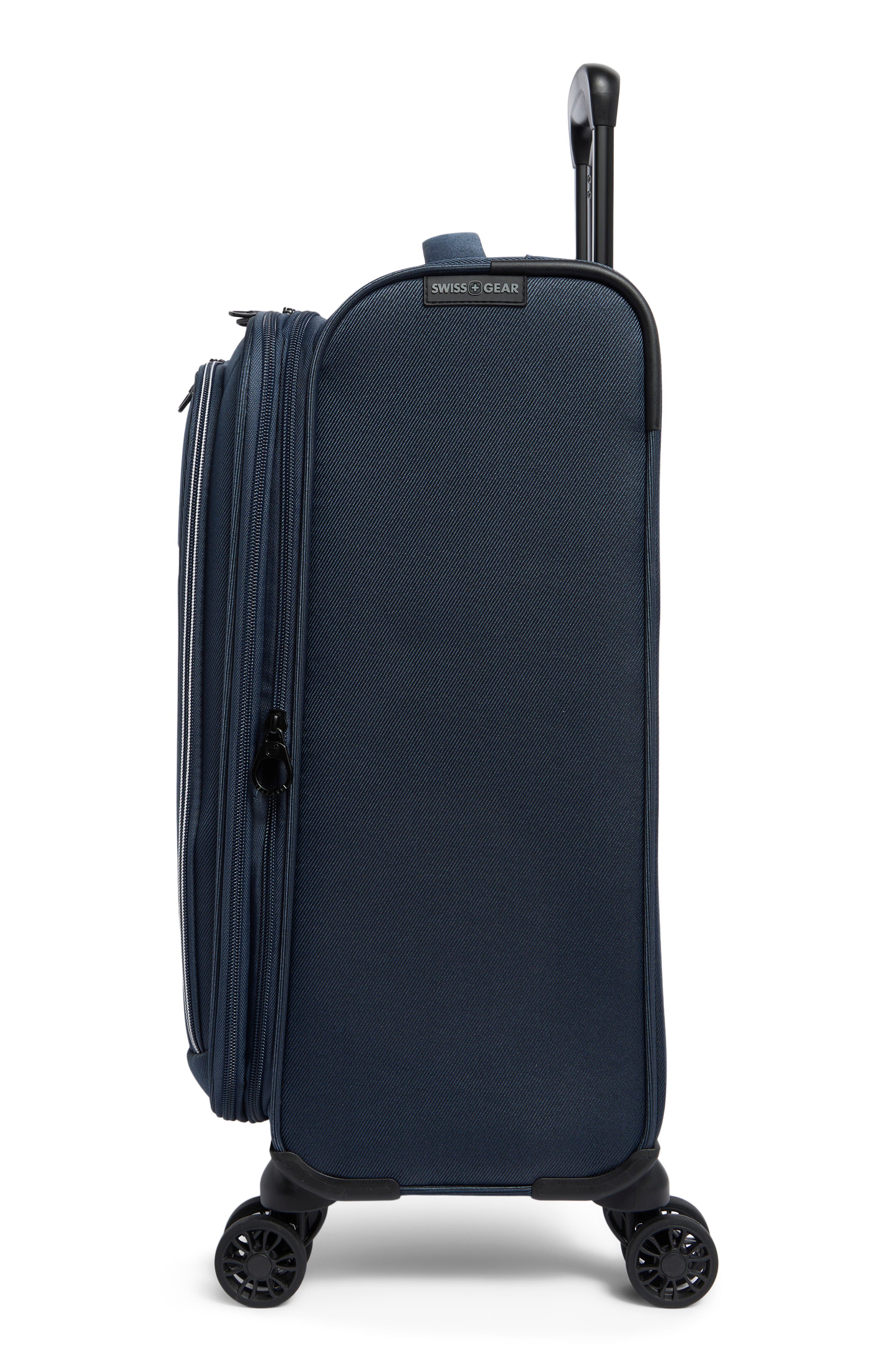 SWISSGEAR 19-Inch Softside Spinner Carry-On Luggage, Alternate, color, Navy