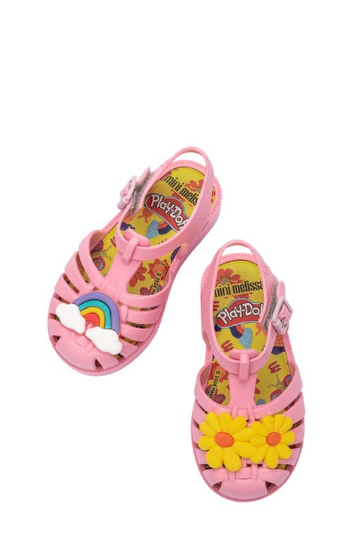 Mini Melissa Kids' Mini Possession Play Jelly Fisherman Sandal In Matte Pink