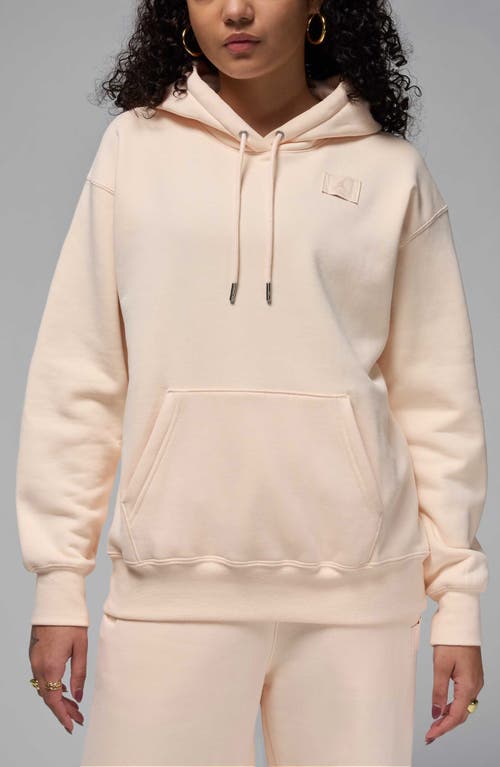 Jordan Women's Flight Fleece Satin-lined Pullover Hoodie In Guava Ice