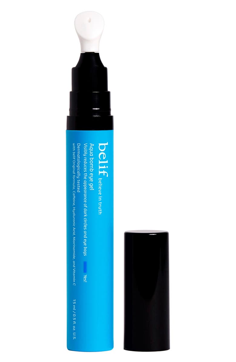 belif Aqua Bomb Depuffing Eye Gel with Caffeine + Hyaluronic Acid, Main, color, 