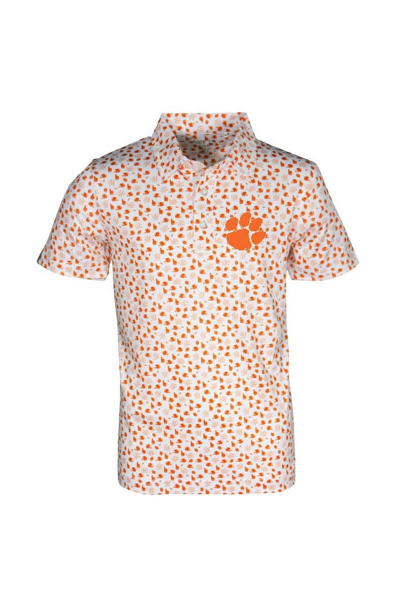 GARB Toddler Garb White Clemson Tigers Earnest Allover Print Polo, Alternate, color, White