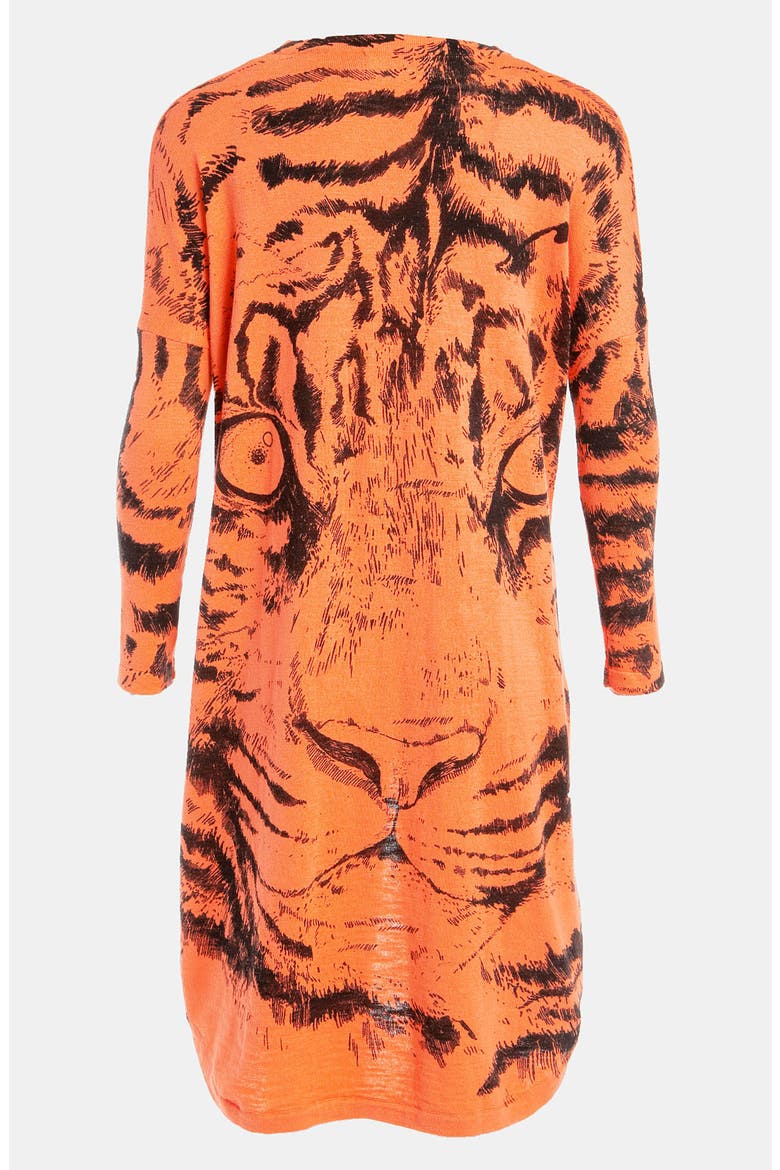 'Watch Your Back' Oversized High/Low Knit Top, Alternate, color, MANDARIN