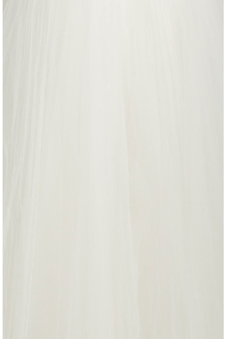 Strapless Lace & Tulle Ballgown, Alternate, color, OFF WHITE