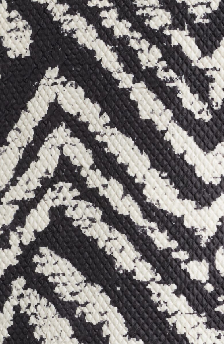 BOSS Paffia Herringbone Hooded Coat, Alternate, color, Monochrome Herringbone