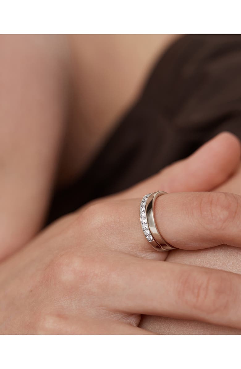 Monica Vinader Essential Lab Grown Diamond Pavé Stacking Ring, Alternate, color, Sterling Silver / Diamond