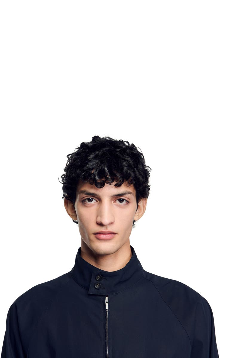 SANDRO High-neck jacket, Alternate, color, Midnight Blue
