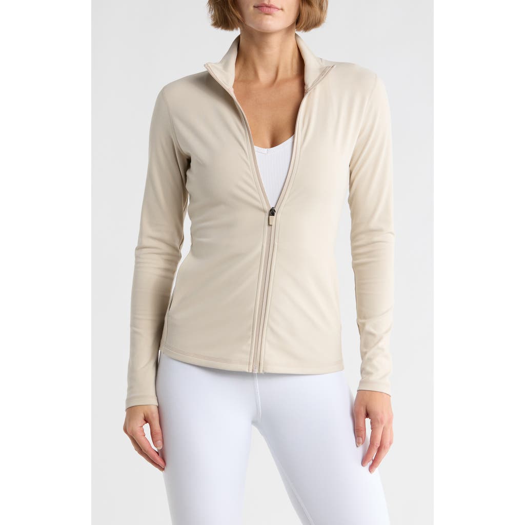 Yogalicious Ultra Lush Cloud Drift Full Zip Jacket In Neutral