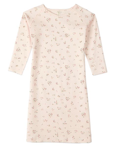 Girls "Cameo Florals" 100% Cotton Pullover Nightgown