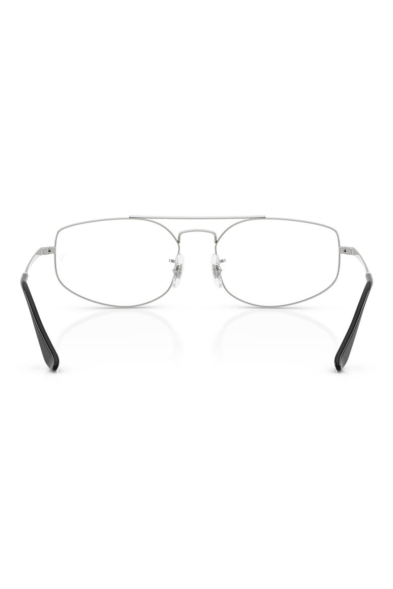 58mm Irregular Optical Glasses, Alternate, color, SILVER