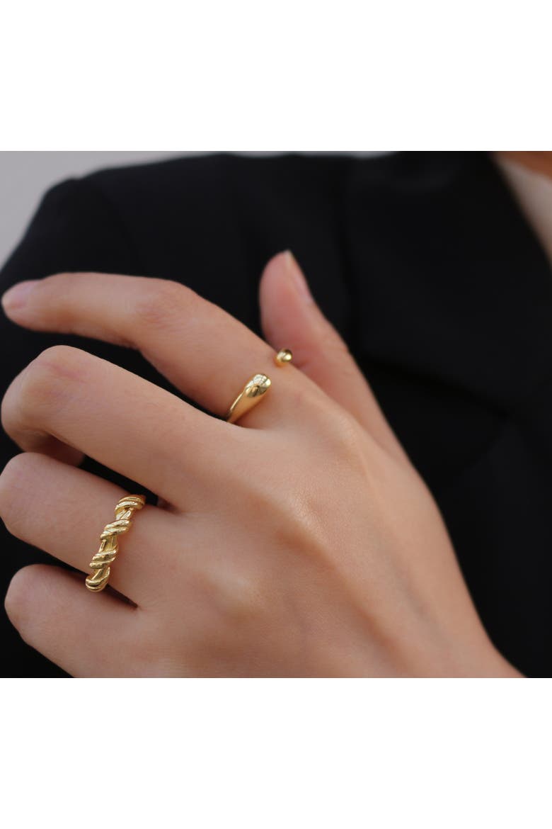 Ayn Open Ring, Alternate, color, Gold