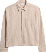 Percival Leland Stripe Boxy Button-Up Shirt