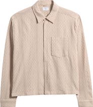 Percival Leland Stripe Boxy Button-Up Shirt