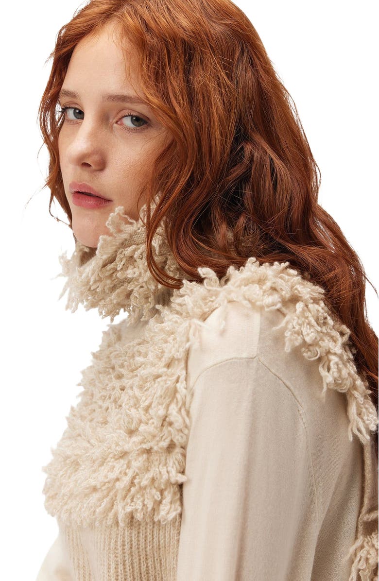 GOBI Mongolian Cashmere Loop-Stitch Gilet, Alternate, color, Warm Grey