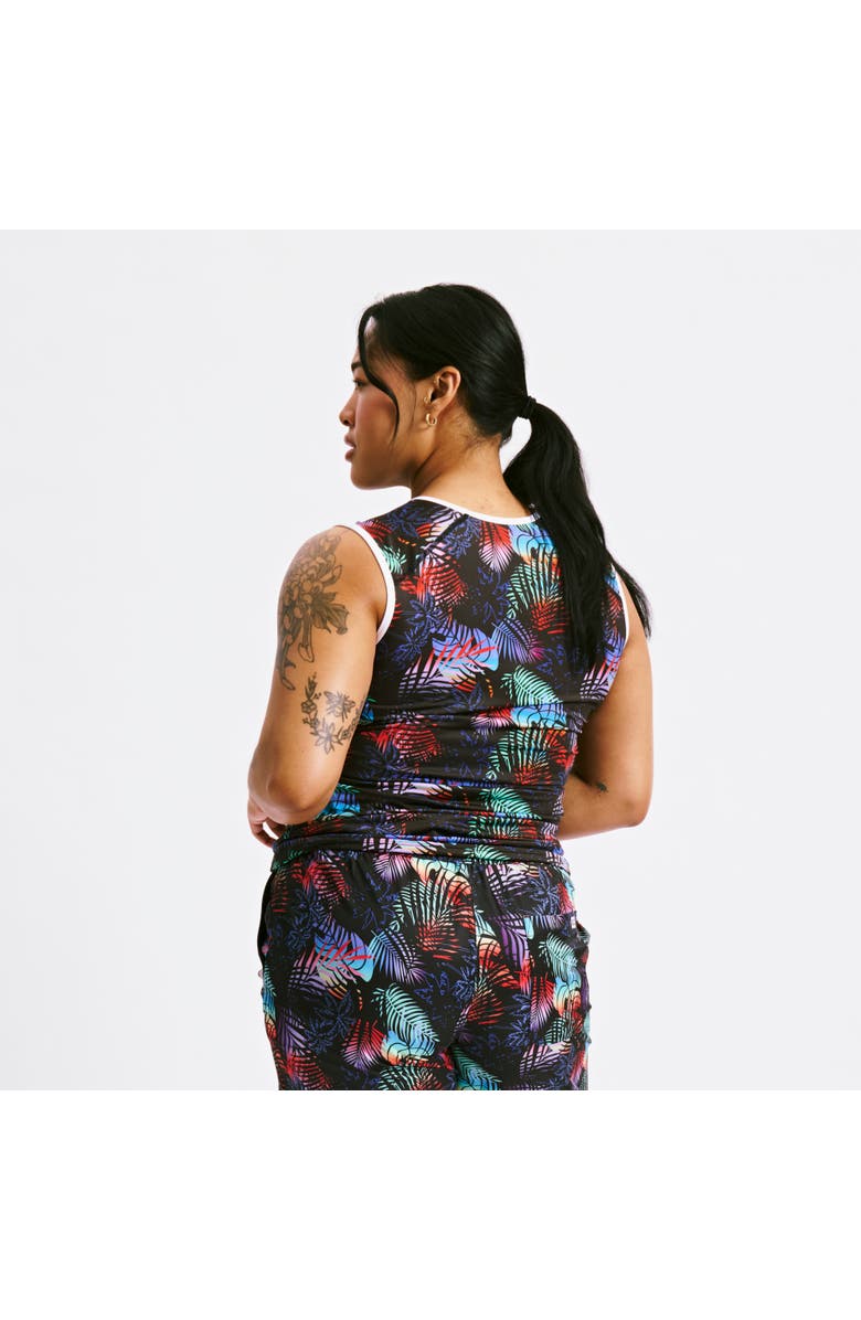 TomboyX Swim Tank Top, Alternate, color, Palm Dreams