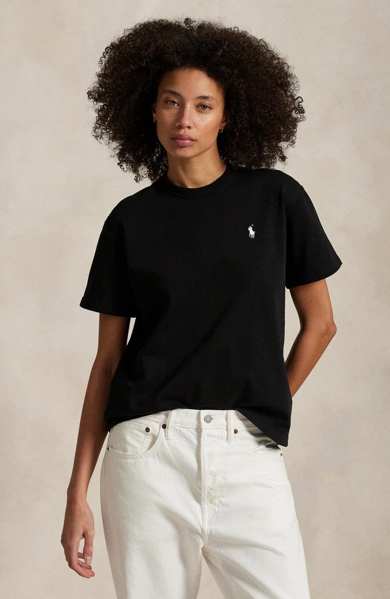 Polo Ralph Lauren Relaxed Cotton T-Shirt, Alternate, color, Polo Black