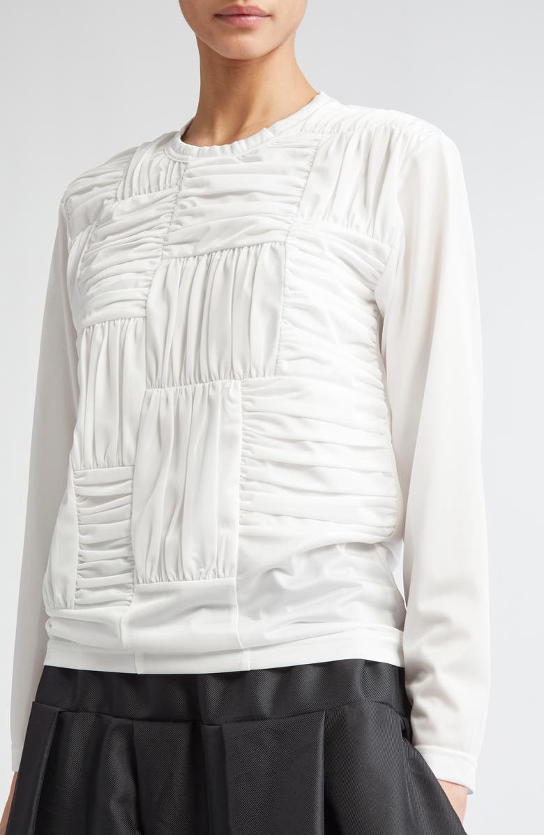 Comme des Garçons Comme des Garçons Pleated Tricot Top, Alternate, color, 