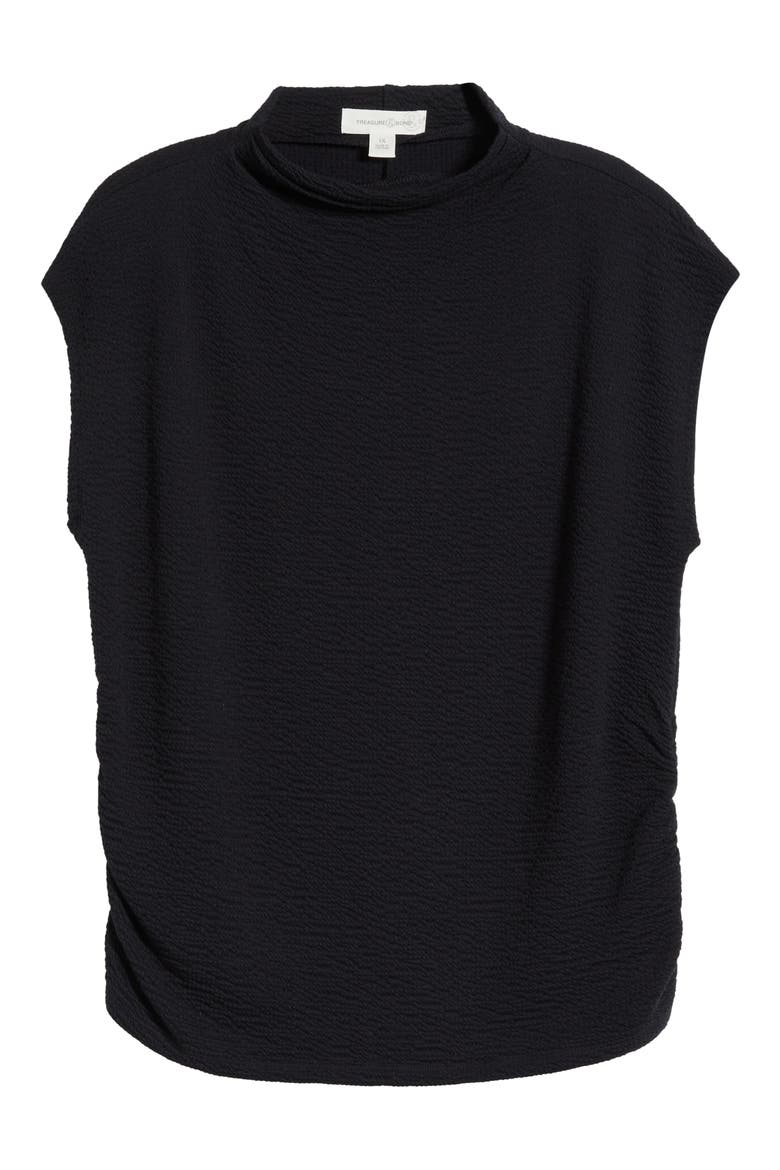 Treasure & Bond Crinkle Mock Neck Top (Women) | Nordstromrack