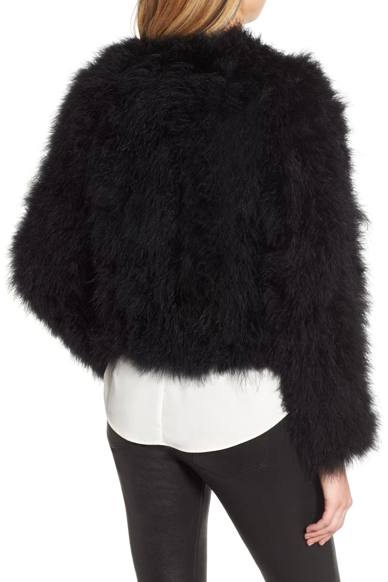 Feather Topper Jacket, Alternate, color, BLACK