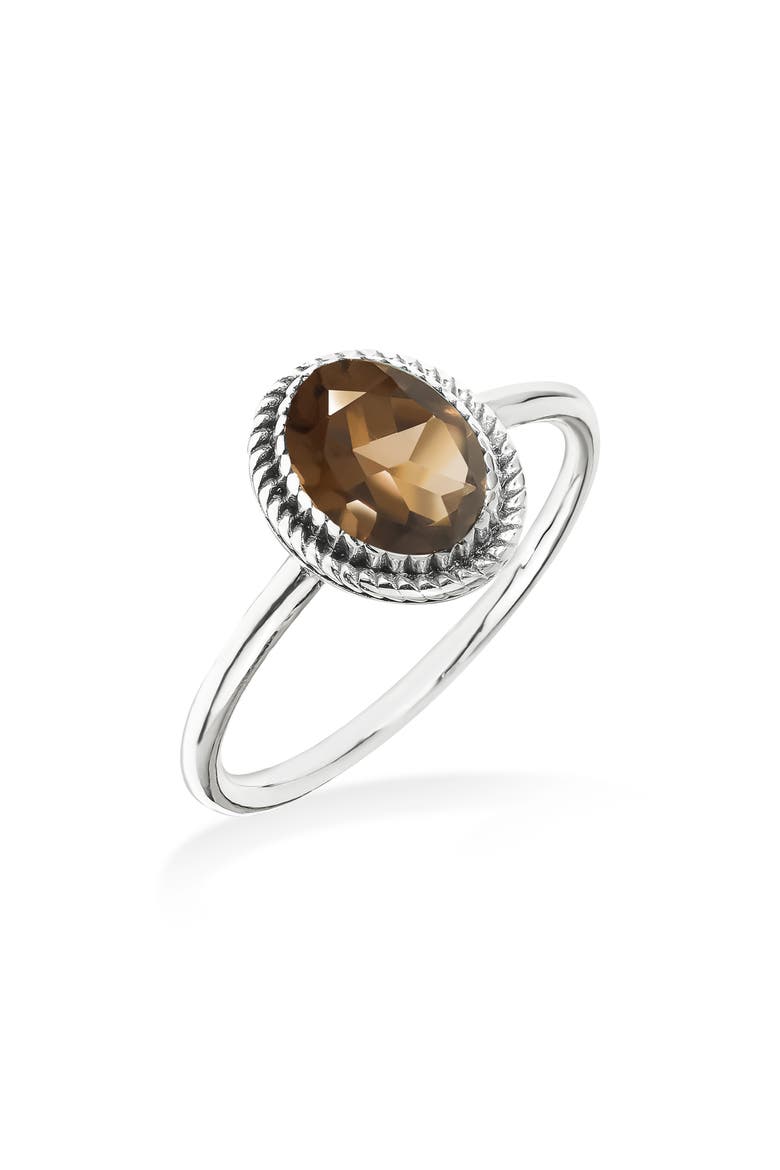 Oval Solitaire Ring, Alternate, color, BROWN