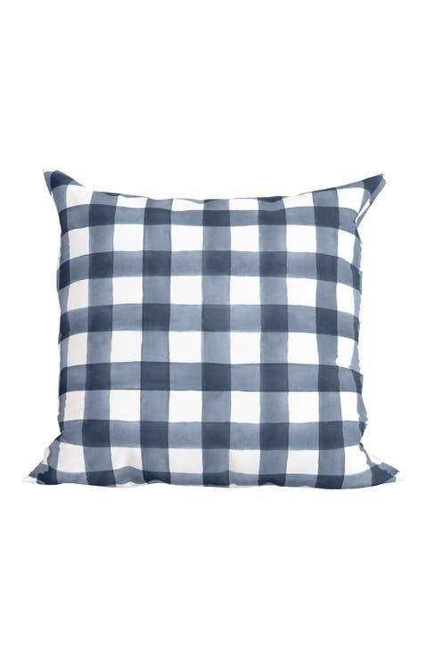 Classic Navy Check Pillow