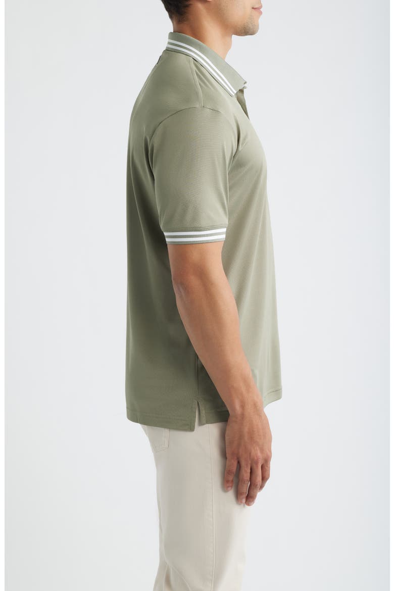 Thatcher Tipped Performance Polo, Alternate, color, OLIVE
