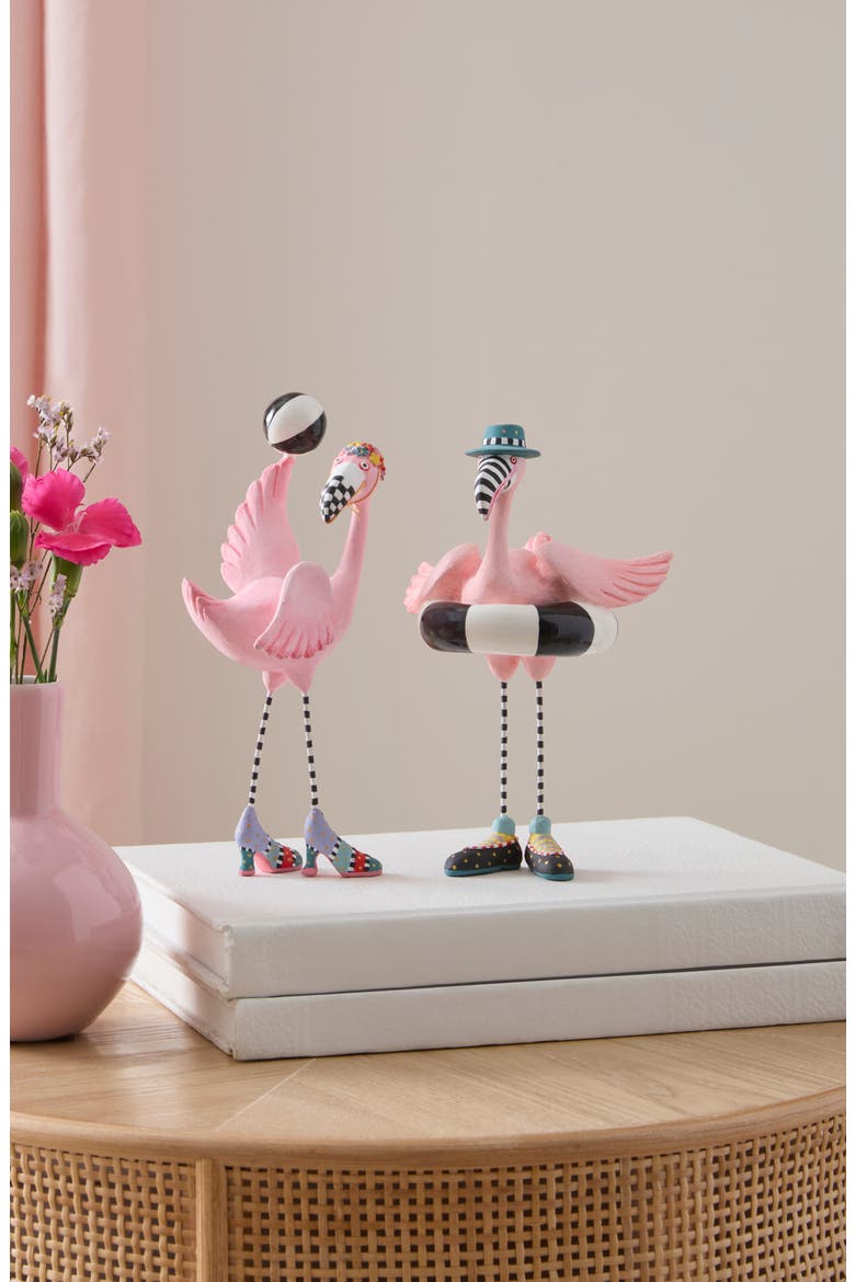 Patience Brewster Sheila & Sheldon Flamingo Figurines, Alternate, color, PINK