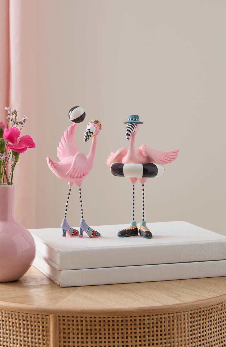 MACKENZIE CHILDS Patience Brewster Sheila & Sheldon Flamingo Figurines, Alternate, color, Pink