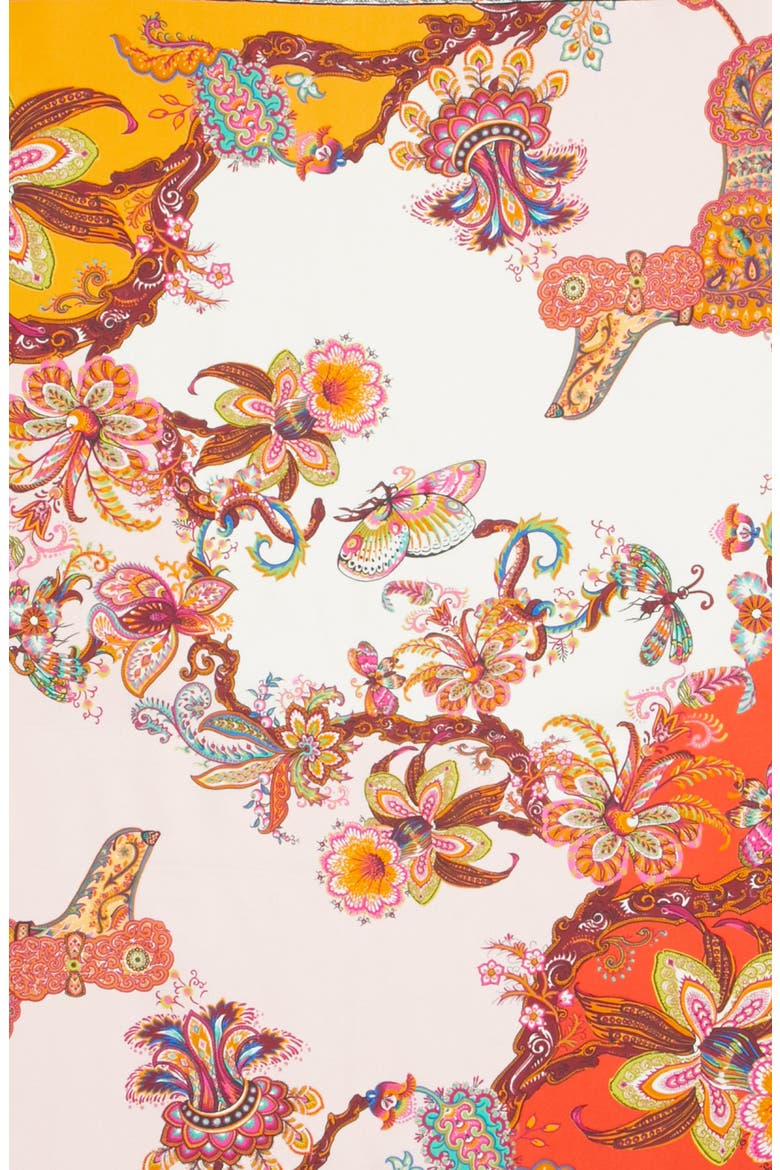 Year of the Dog Square Silk Scarf, Alternate, color, RED MULTI