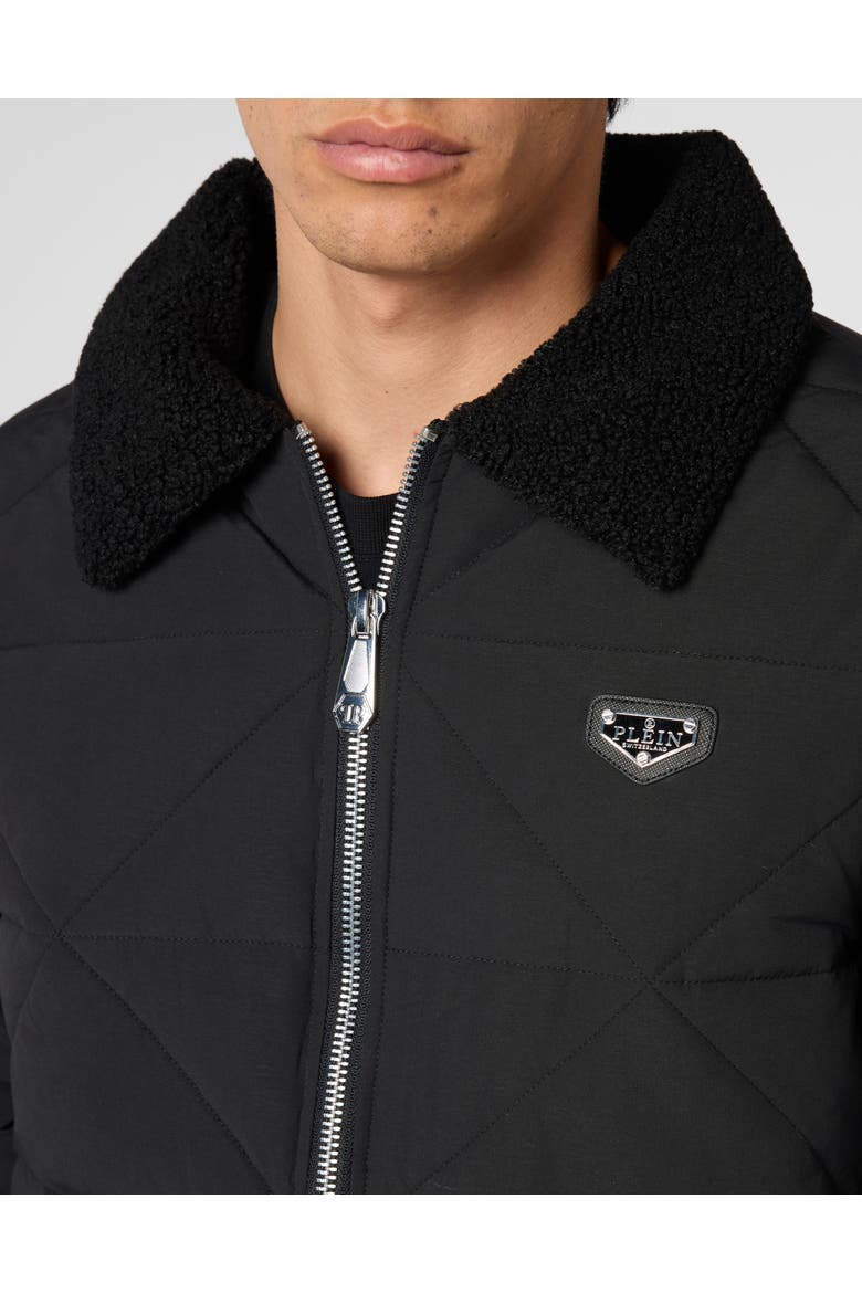 Nylon Down Jacket Men, Alternate, color, black