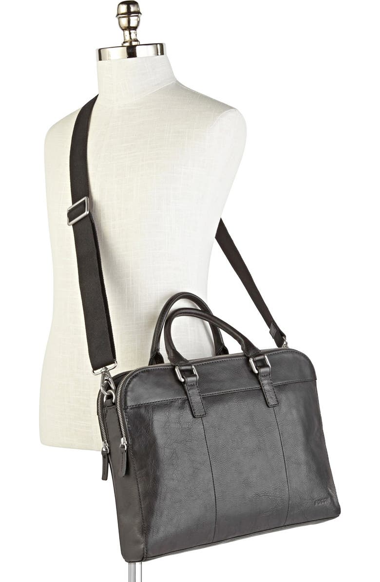 Fossil 'Mercer' Leather Work Bag, Alternate, color,