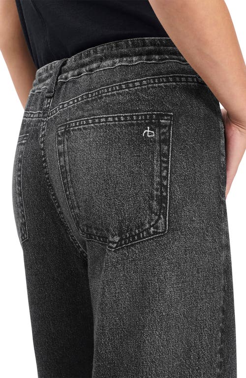 Rag & Bone Miramar Pull-on Wide Leg Cotton Terry Sweatpant Jeans In Black
